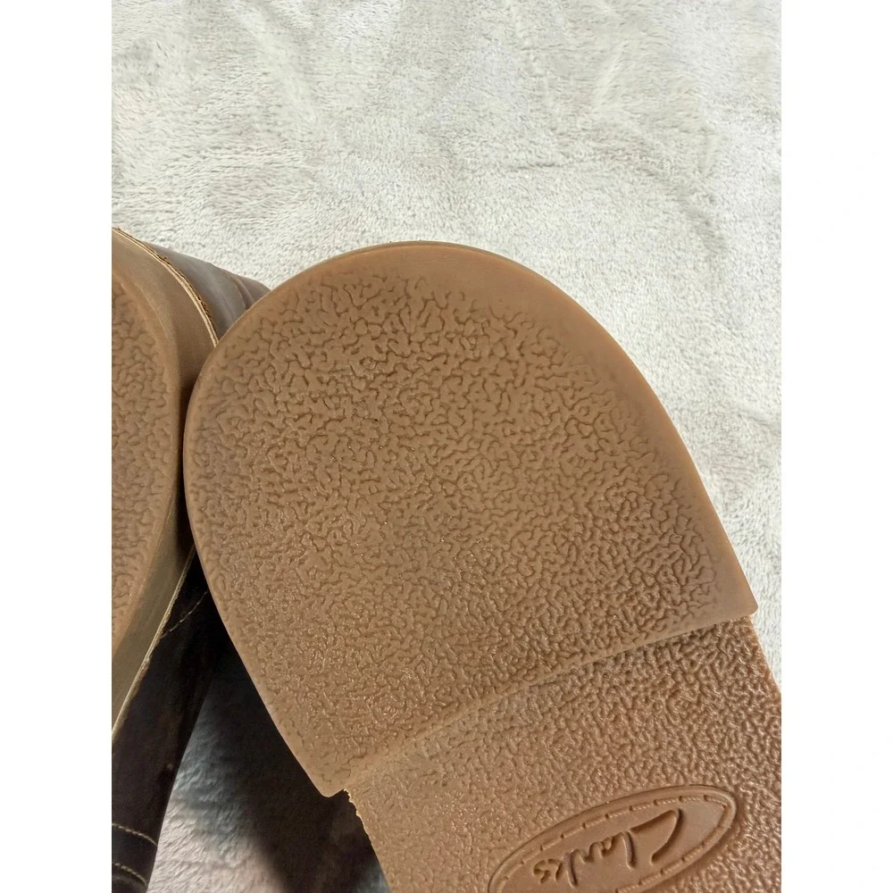 Clarks Collection Mens Shepton Brown Leather Ankle Chukka Boots Size 9